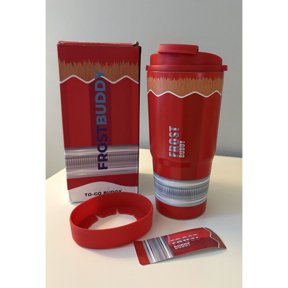 Frost Buddy Togo Buddy 30 oz Stainless Steel Vacuum Insulated Tumbler Red Pencil